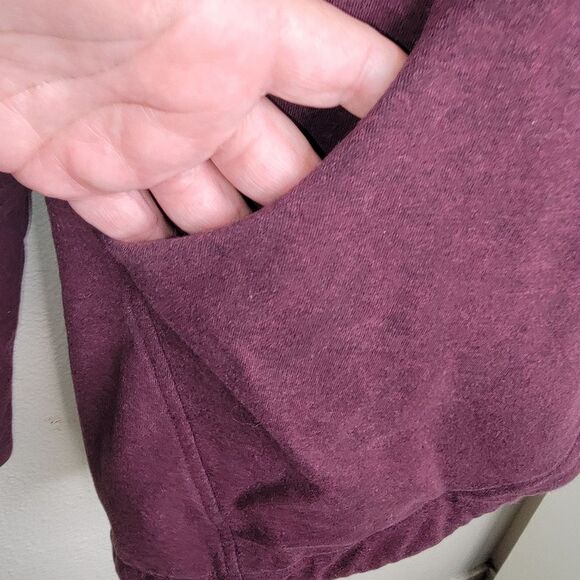 Lululemon Thats A Wrap Cardigan Jacket Bordeaux Purple Womens Sz 4 Activewear - Picture 3 of 6